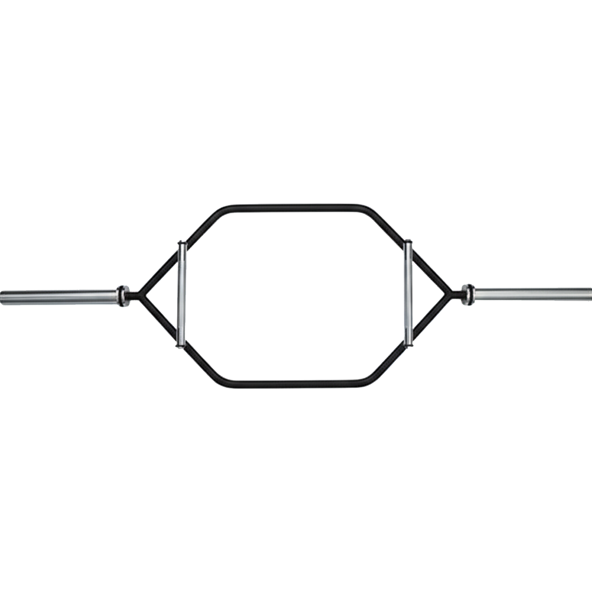 BARRA HEXAGONAL OLÍMPICA PRETA PEG/CROMADA - MACIÇA - TUBULAR